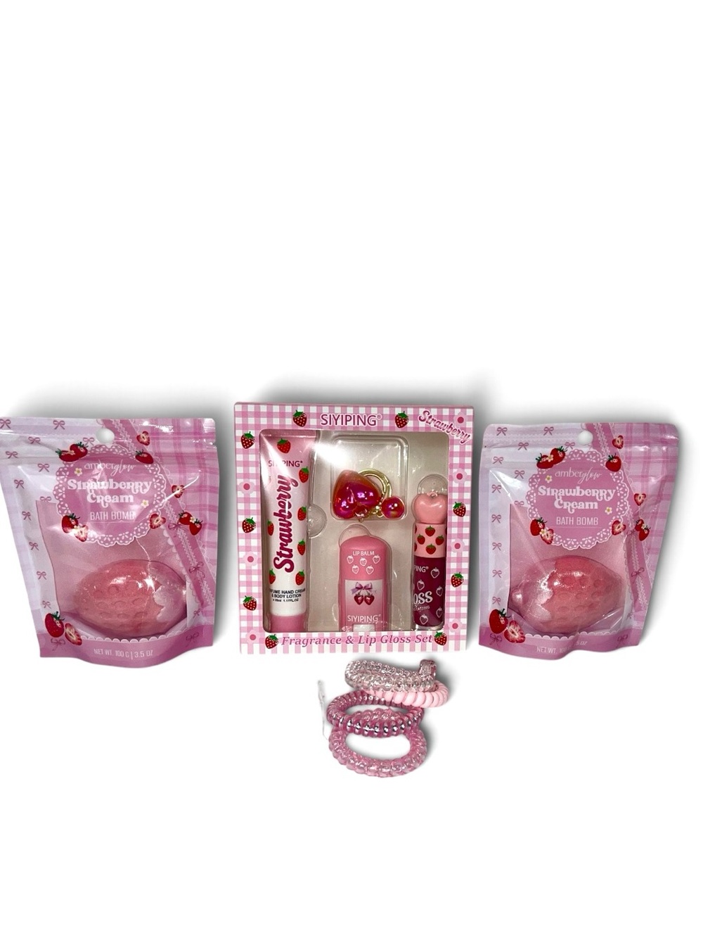 Strawberry Cream Pink Fragrance & Lip Gloss Bundle